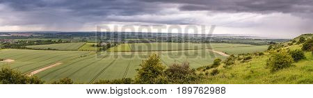 British landscape in a spring stormy day