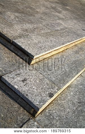 In Turbigo Street  Varese Abstract   Pavement Of   Curch And Marble