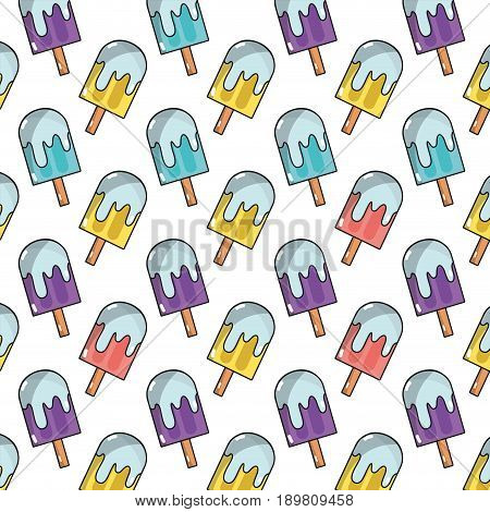 delicious and refreshing ice polly to summer day background vector illustration