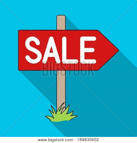 Signboard sale.Realtor single icon in flat style vector symbol stock illustration .