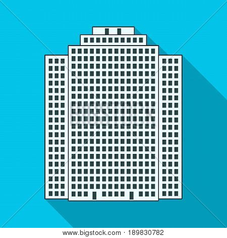 High-rise building, skyscraper, Realtor single icon in flat style vector symbol stock illustration .