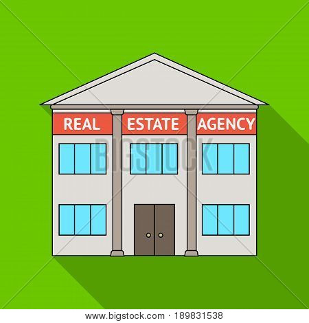Office real estate agency.Realtor single icon in flat style vector symbol stock illustration .