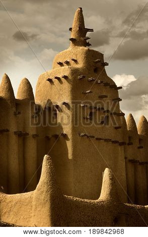 Mali, West Africa - Mosques Built Entirely Of Clay