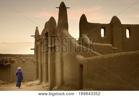 Mali, West Africa - Mosques Built Entirely Of Clay