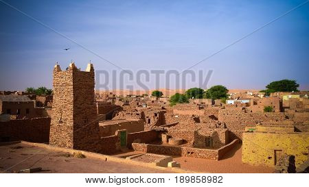 Chinguetti mosque one of the symbols of Mauritania
