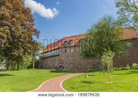 Castle And Garden In The Historical Center Of Blomberg