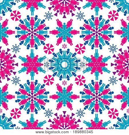 Seamless pattern with symbols of male and female gender