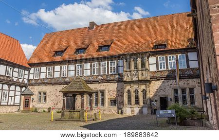 BLOMBERG, GERMANY - MAY 22, 2017: Courtyard of the castle of Blomberg in Germany