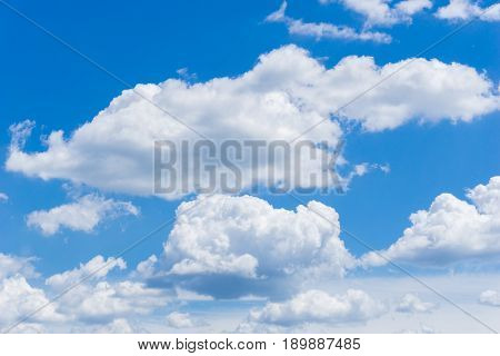 View on beautiful white clouds in a blue sky. Clouds and Skies in the Morning. 
The Sun behind Clouds. Fresh Air. Cloudy Weather. Cloud Formations. White Clouds