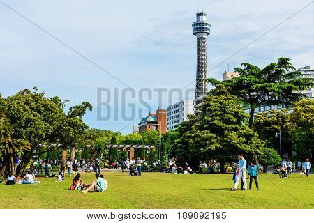 People In Yamashita Park, Yokohama
