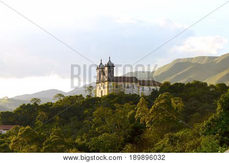 View Of The Unesco World Heritage City Of Ouro Preto In Minas Gerais, Brazil