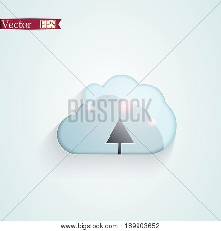 cloud icon, vector illustration. Flat design style