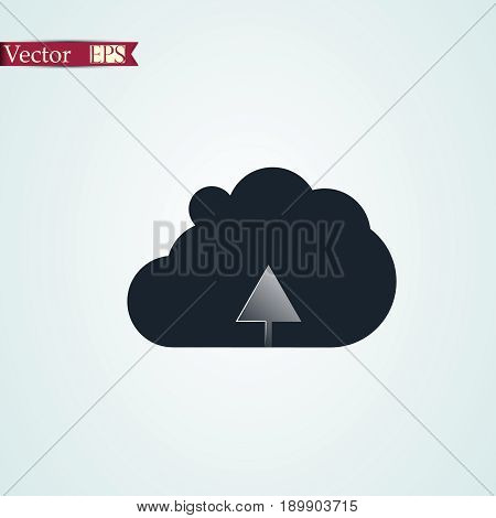 cloud icon, vector illustration. Flat design style