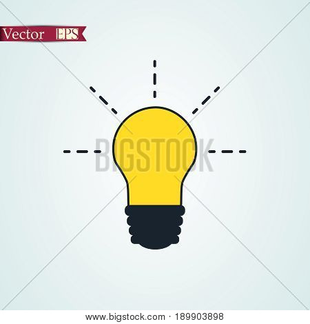 bulb icon stock vector illustration flat design