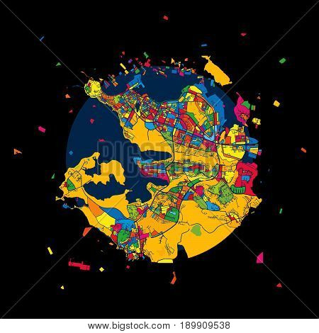 Reykjavik, Iceland, Colorful Artmap