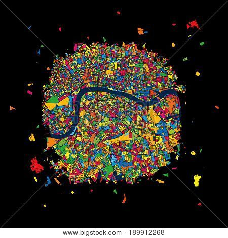 London, United Kingdom, Colorful Artmap