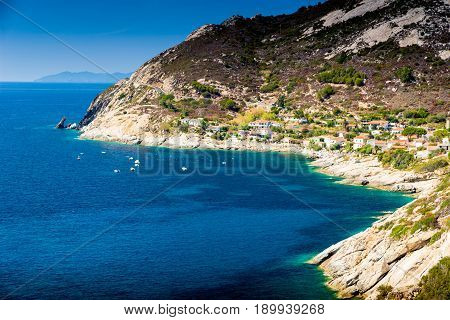 Cristal sea water near Chiessi in Elba island