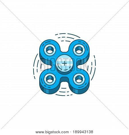 Toy hand spinner vector the rotating mechanism on bearings