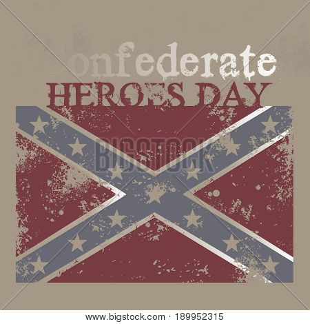An Abstract Illustration On Confederate Heroes Day