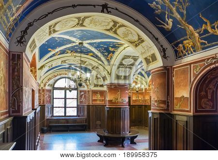 Vilnius, Lithuania - May 05, 2017: Inside The Building Of Philology Faculty, In Center Of Lithuanist