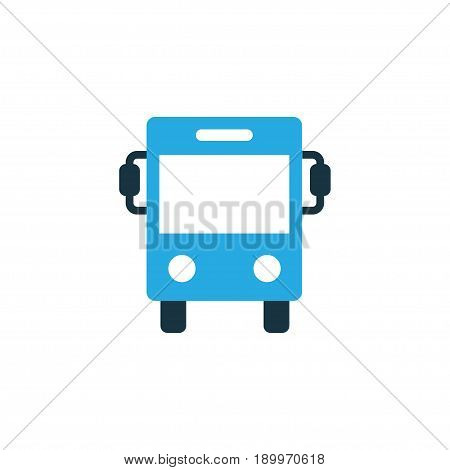 Autobus Colorful Icon Symbol. Premium Quality Isolated Bus Element In Trendy Style.