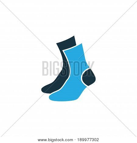 Half-Hose Colorful Icon Symbol. Premium Quality Isolated Socks Element In Trendy Style.