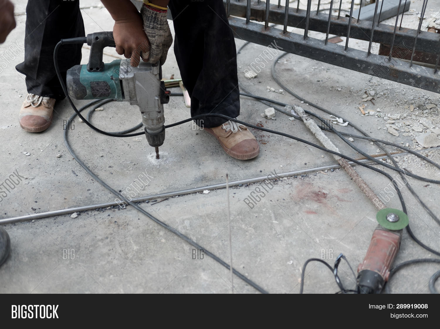 Worker Using Electric Image \u0026 Photo 