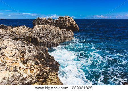 Beautiful Sea Shore In Cyprus. A View Of A Sea Shore In Kavo Greko Nenar Aiya Napa, Cyprus