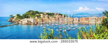 Panorama Of Bay Of Silence, Sestri Levante, Liguria, Italy