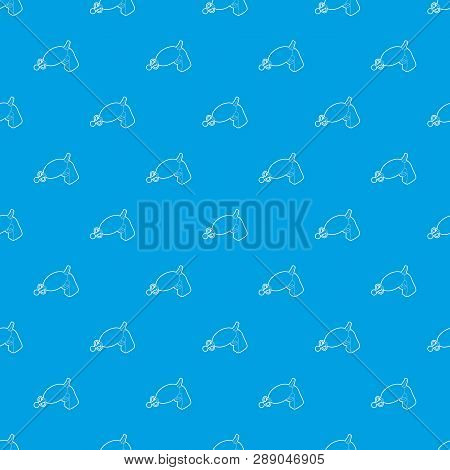 Alien Weapon Toy Pattern Vector Seamless Blue Repeat For Any Use