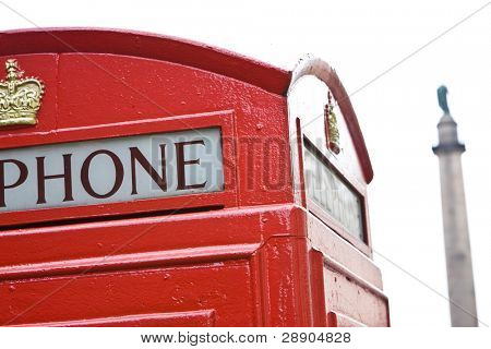 Typowe czerwone pole telefon, Londyn.