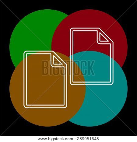 Copy Or Duplicate Document Icon - Web Page Symbol - Office File Format. Thin Line Pictogram - Outlin