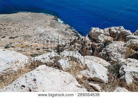 Sea Caves Near Cape Greko. Mediterranean Sea
