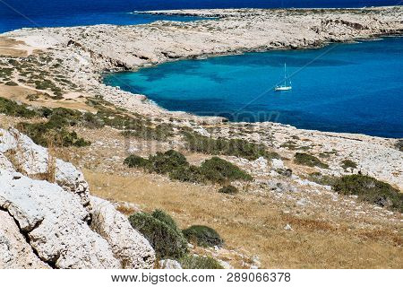 Sea Caves Near Cape Greko. Mediterranean Sea