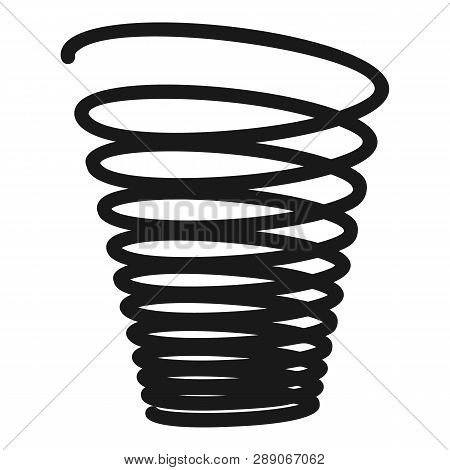 Spiral Wedge Icon. Simple Illustration Of Spiral Wedge Icon For Web Design Isolated On White Backgro