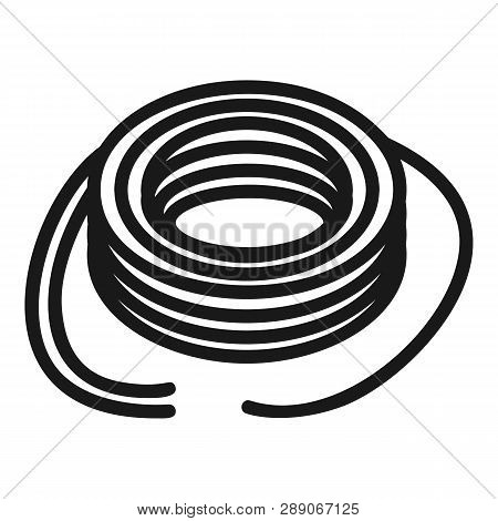 Wired Power Cable Icon. Simple Illustration Of Wired Power Cable Icon For Web Design Isolated On Whi