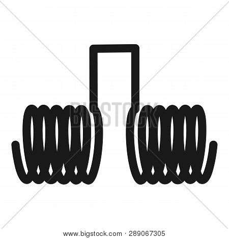 Two Spirals Connected Together Icon. Simple Illustration Of Two Spirals Connected Together Icon For 