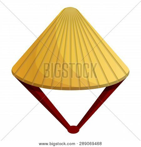Conic Hat Icon. Cartoon Of Conic Hat Icon For Web Design Isolated On White Background
