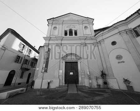 San Giuseppe Church In Alba In Black And White