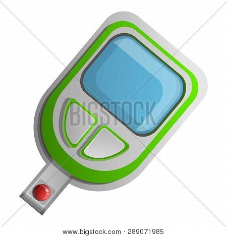 Sugar Glucose Meter Icon. Cartoon Of Sugar Glucose Meter Icon For Web Design Isolated On White Backg