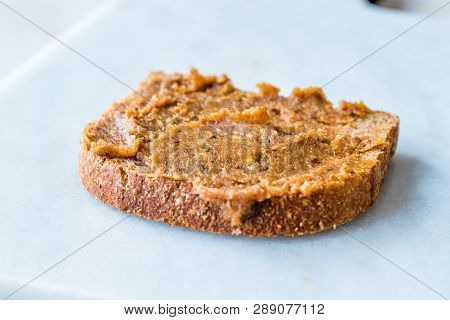 Organic Date Fruit Paste Dough With Bread.