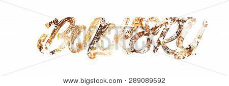 Web Banner 3 In 1 Crop For Design. Isolated In White Background Text Bakery. Healthy Breakfast Food 