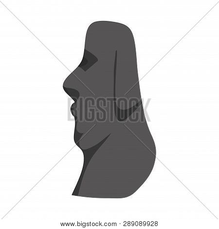 Moai Classic Sculpture From Easter Island Vector Illustration