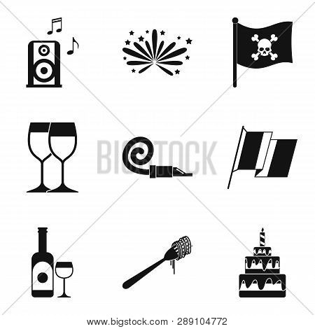 Hooch Icons Set. Simple Set Of 9 Hooch Icons For Web Isolated On White Background