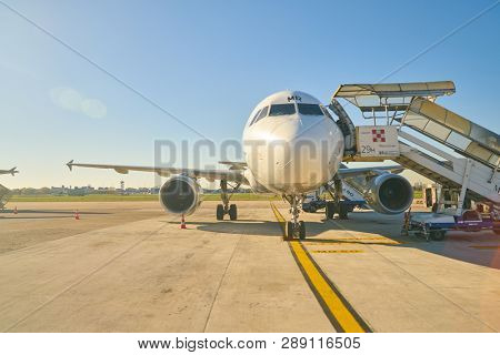 LINATE, ITALY - CIRCA NOVEMBER, 2017: Milan Linate Airport.