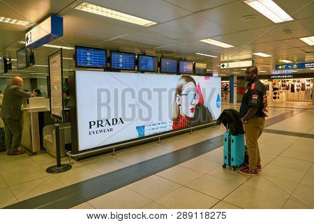 LINATE, ITALY - CIRCA NOVEMBER, 2017: interior shot of Milan Linate Airport.