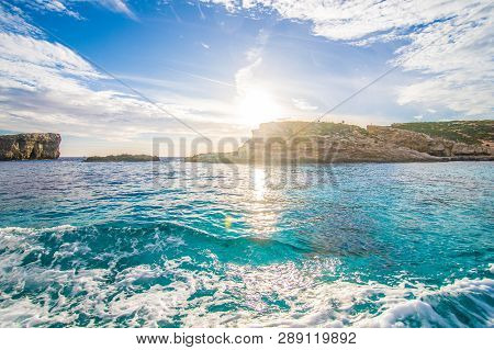 Beautiful Landscape Of Blue Lagoon Of Malta Island