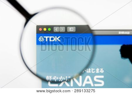 Los Angeles, California, Usa - 12 March 2019: Illustrative Editorial, Tdk Website Homepage. Tdk Logo