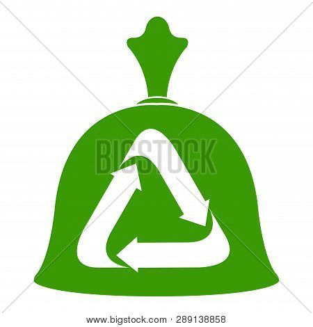 Isolated Recycling Bag Icon. Vector Illustration Edsign