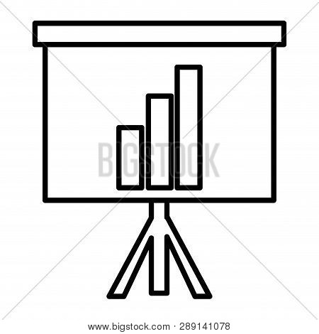 Line Statistics Bar Precentation Graphic Growing Vector Illustration